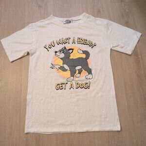 VTG Helium‎ Cat Kitten Adult Small (XS) Shirt Thin Coquette Sassy Single 90s